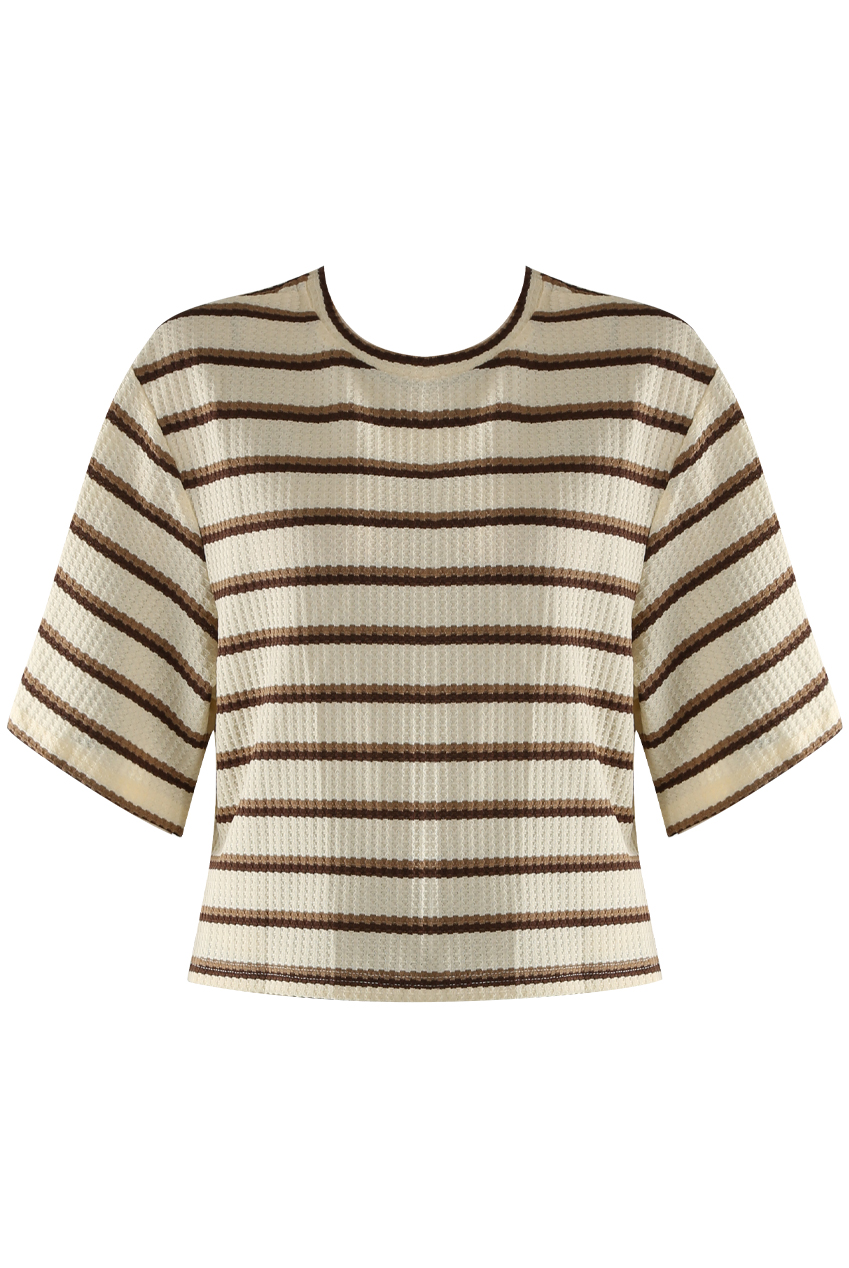 Striped Textured Oversized T-Shirt- Buy Fashion Wholesale in The UK