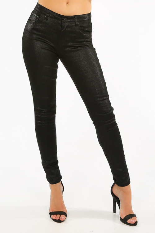 Black Glitter Skinny Jeans - Buy 