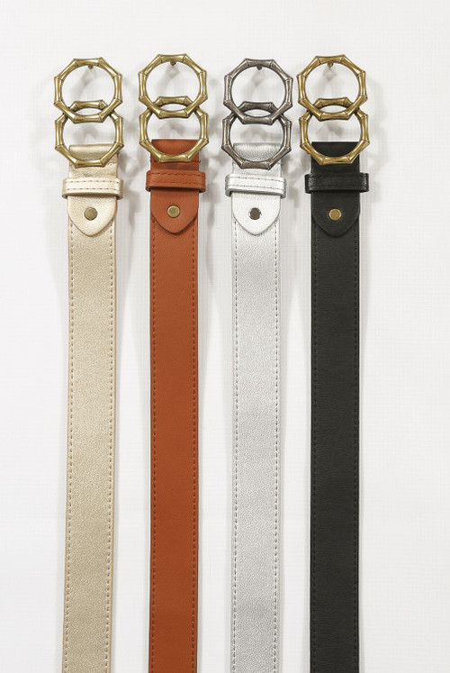Faux Leather OO Pin Buckle Belts - Buy 