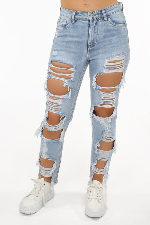 super ripped jeans