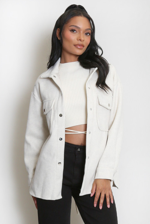 Shacket With Pockets - Buy Fashion Wholesale in The UK
