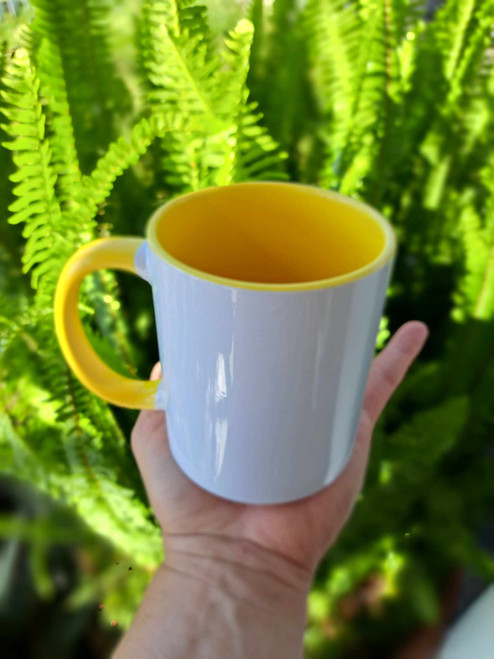 11oz Round Handle Ceramic Mug