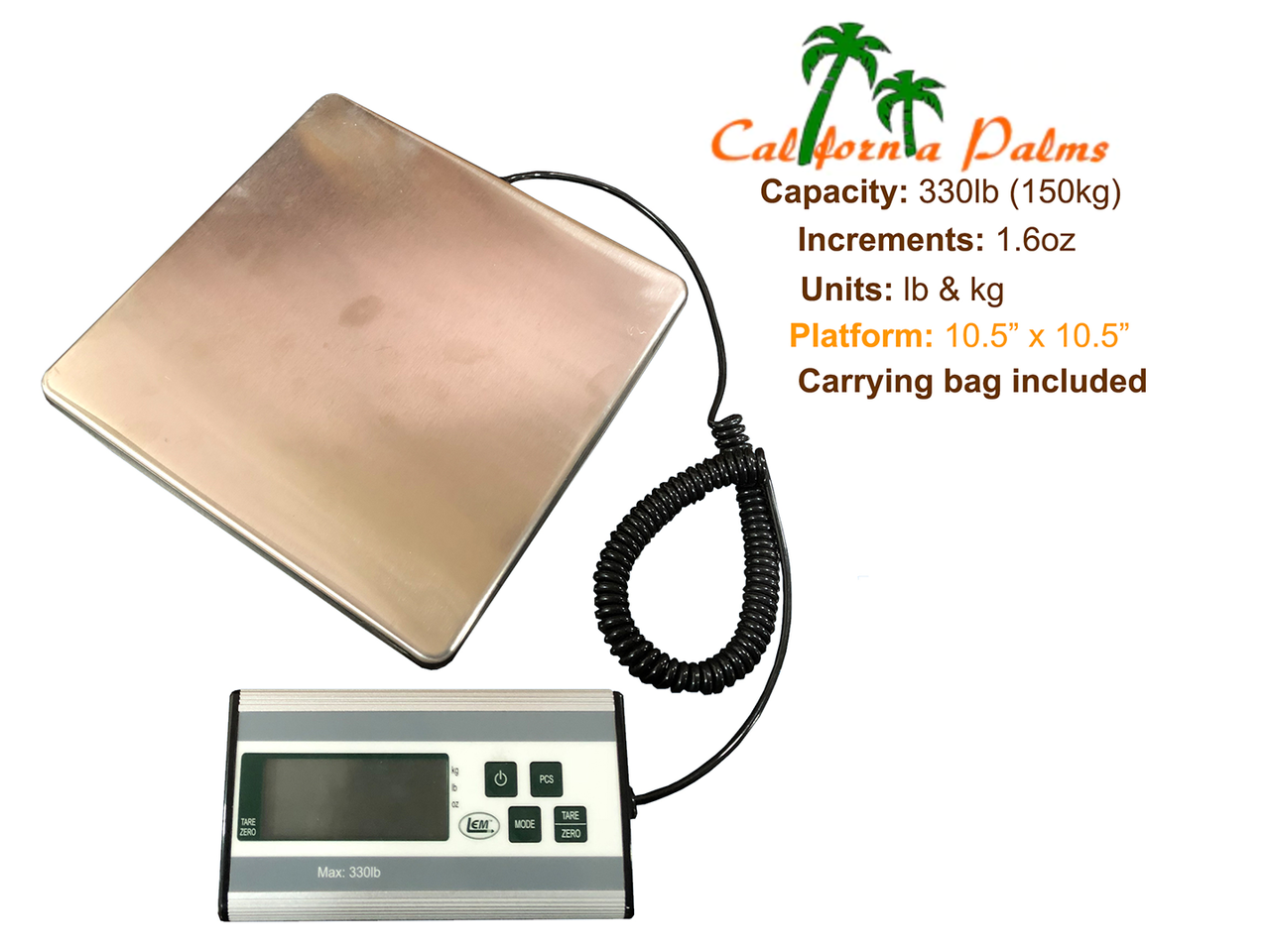 LEM 330lb. Stainless Steel Digital Scale