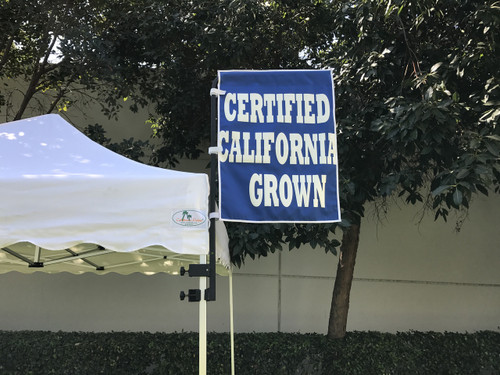 Sky Flag with Frame Certified California Grown Flag - Special Custom Order Call for Price