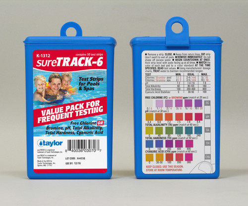 Taylor Technologies sureTRACK-6 Test Strips - K1312