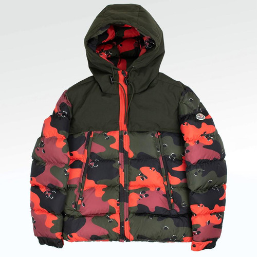 MONCLER EYMERIC CAMOUFLAGE PRINT SHELL DOWN JACKET