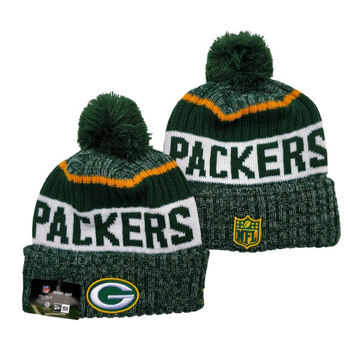 Green Bay Packers Knit Beanie with Pom Hat Cap (Style 13)