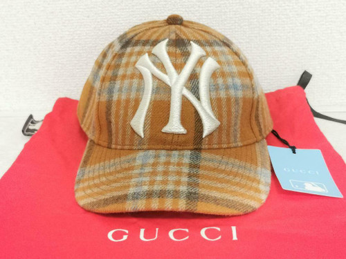 genuine rare GUCCI x New York Yankees CAP collaboration unisex 905SK