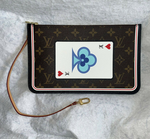 NEW Louis Vuitton Game on Pouch For Neverfull MM Tote Bag Monogram Canvas
