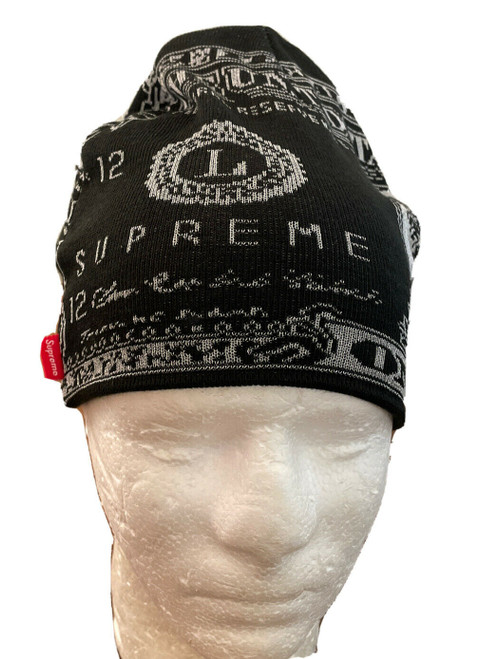 SUPREME DOLLAR BEANIE BLACK  OS FW21 WEEK 7 AUTHENTIC BRAND NEW (IN HAND)