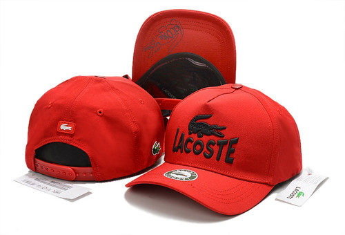 Lacoste Hat Big Croc Logo Adjustable Strap Mens Cap(Red)