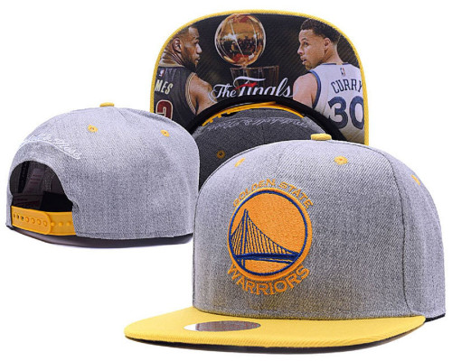 Golden State Warriors grey snapback cap(yellow brim)
