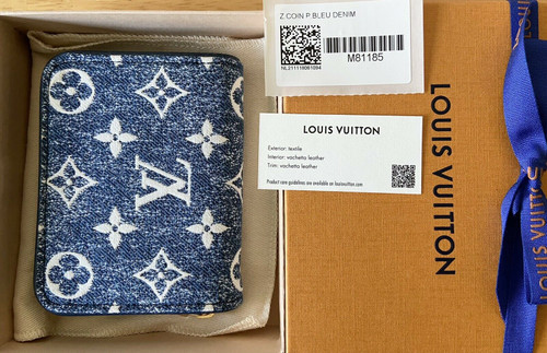 Brand New Louis Vuitton Monogram Denim Zippy Coin Purse