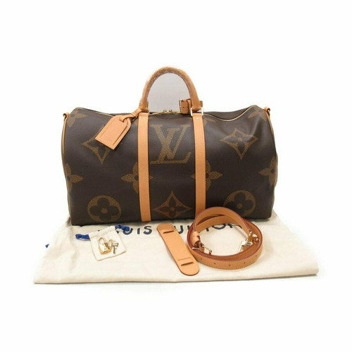 Louis Vuitton Keepall 50 Travel Bag M44739 Giant Monogram Brown Auth Unused LV