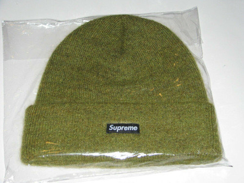 SUPREME New York Mohair Beanie OLIVE GREEN Winter Hat Cap NEW! FW 2018