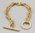 HERMES Chaine D'Ancre Tresse Diamond 18K Yellow Gold Toggle Link Bracelet