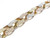 Mens 14k Multi Gold 13.00ct White Round Cut Diamond Solid Hermes Link Bracelet