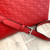 Gucci Signature Hibiscus Red Leather Messenger Bag