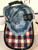 NEW 100% Authentic GUCCI Tweed Baseball Cap Hat in Blue Red