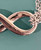 NEW! Tiffany & Co Blue Enamel Double Strand Chain Infinity Necklace Pendant 925