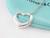 Auth Tiffany & Co Silver Peretti Small Open Heart Necklace Pouch