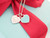 Tiffany & Co Silver Double Return To Heart Blue Enamel Necklace 18 Box