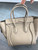 Celine Grained Leather Micro Luggage Tote Taupe