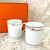 2 x Authentic Hermes Paris Mug Cup Porcelain RHYTHM Green & Red with Case