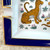 Authentic HERMES Paris Ashtray Porcelain Leopard Blue Gold Change Tray