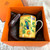 Authentic Hermes Paris Mug Cup SIESTA Yellow Birds Porcelain Tableware with Case