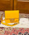 FENDI Calligraphy Shoulder Bag Clutch Bag Patent Leather Enamel Yellow