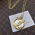 LOUIS VUITTON Collier Louise LV Necklace Gold Circle Plated GP Silver New Hndled