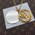 LOUIS VUITTON Collier Louise LV Necklace Gold Circle Plated GP Silver New Hndled