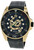 GUCCI Dive 45MM QTZ Gold Snake Dial Black Rubber Men's Watch YA136219