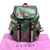 Gucci Backpack Bag Brocade Green 466467 Rucksack Animal Charm Auth New Unused