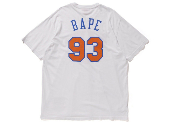 BAPE x Mitchell & Ness New York Knicks Tee White