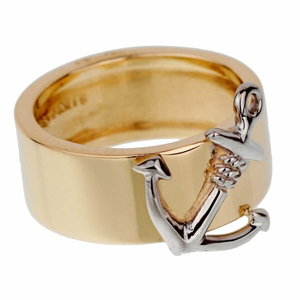 Hermes Yellow Gold Anchor Band Ring