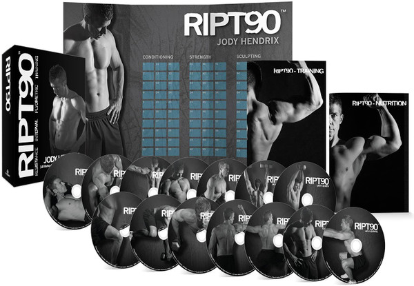 RIPT90 90 Day 14-DVD Workout Program with 14 Exercise Videos Training Calendar
