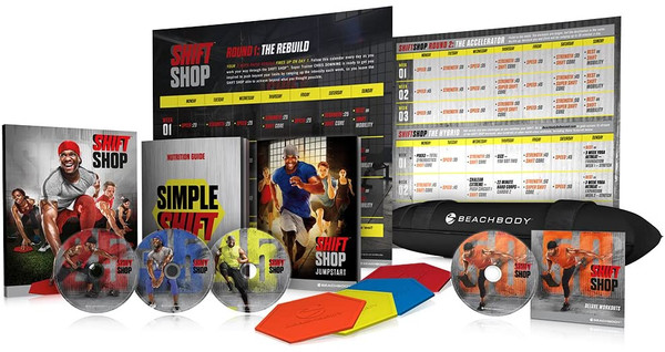 Beachbody Shift Shop - The 3-Week Rapid Rebuild DVD Workout Program - Base + Deluxe Kit