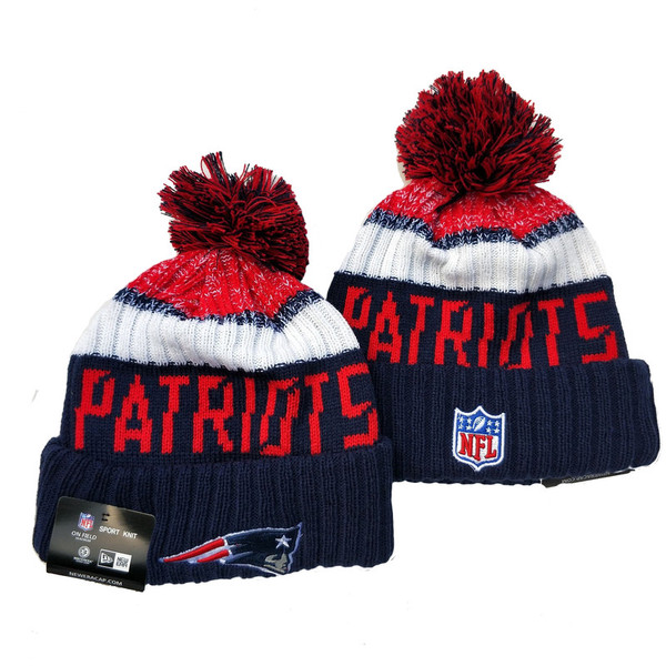 2021 New England Patriots Call Out Cuff Pom Knit Beanie Hat/Cap Style 25
