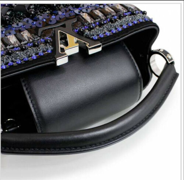 Louis Vuitton Capucines PM 2WAY Sequins Shoulder bag Black M54886