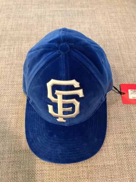 New Gucci SF Velvet San Francisco Giants Rare Embroidery Baseball Hat Cap