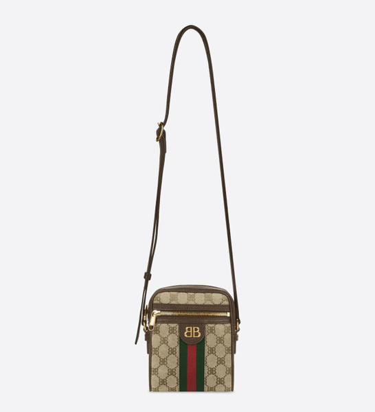 Gucci X Balenciaga Hacker Project Mens Shoulder Zip Bag Beige In Hand! Receipt