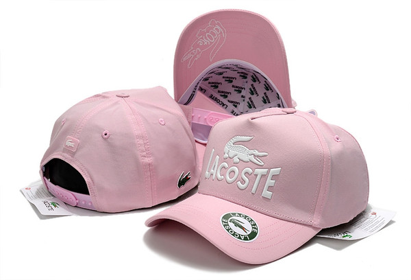 Lacoste Hat Big Croc Logo Adjustable Strap Mens Cap(Pink)