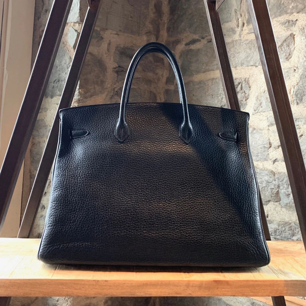 Herm? Black Togo Leather GHW 40 Birkin Handbag