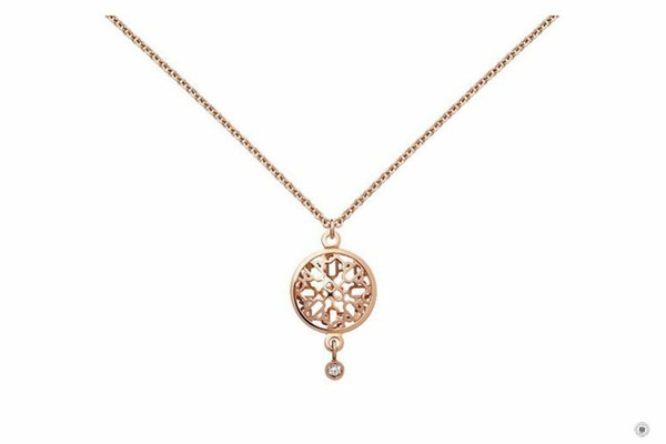 NEW Hermes Chaine Dancre Passerelle Hermes Pendant IN Rose G Rose Gold 18K Gold