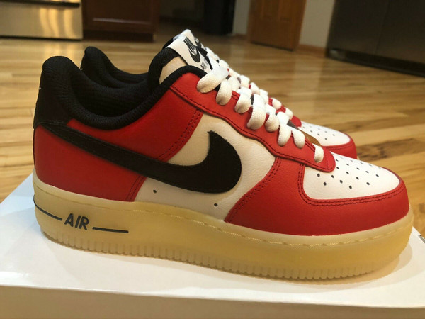 Nike By You Women's Air Force 1 White Red Black Chicago AQ3778