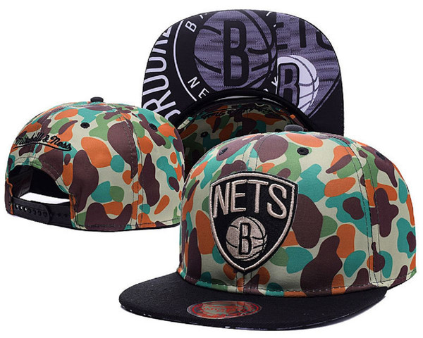 camouflage Brooklyn Nets Hat with Black Brim