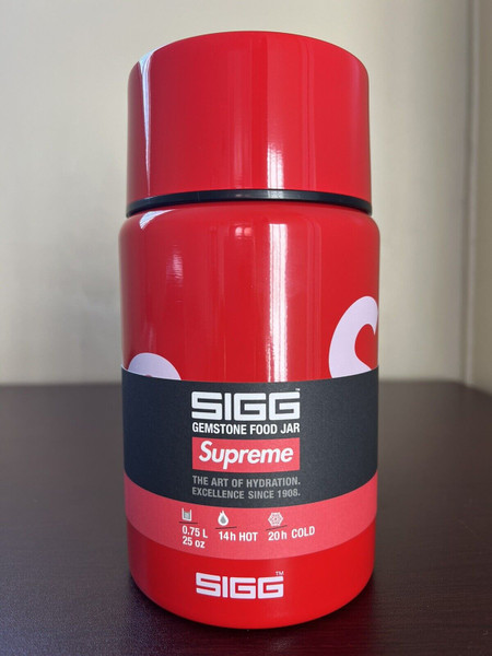 Red Supreme x Sigg Food Jar Thermos with Spoon Spork: 0.75L Capacity