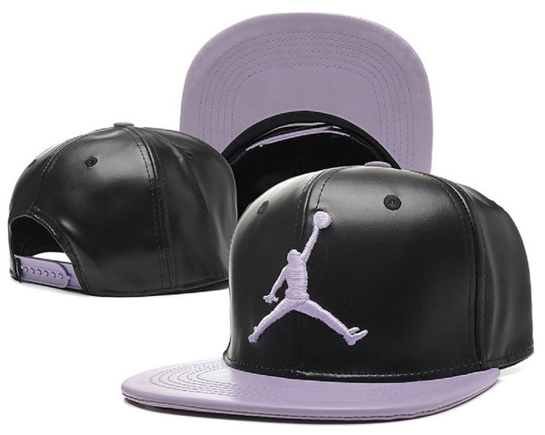 2021 Air Jordan Fashion Leather Snapback hat(Black.white Logo with White Brim)